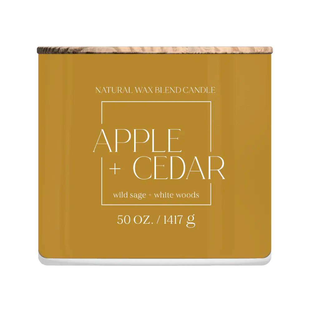 Harvest Glass Jar Candle 50 OZ, Apple+Cedar