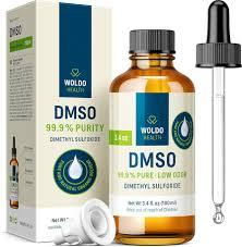 WoldoHealth DMSO 99.9% Pharmaceutical Grade 3.38 oz  FTIR Verified Dimethyl Sulfoxide, Low Odor Solvent in Glass Bottle with Precision Dropper