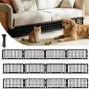 12 Pcs Under Couch Blocker & Under Bed Blocker for Pets, Adjustable Furniture Couch Blocker with 100 Ties, Couch Blockers for Pet Dogs, Cats Toys (Black)