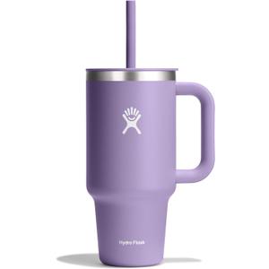 Hydro Flask Travel Tumbler with Handle, Lid and Straw - Insulated Stainless Steel in 32 Oz Moonshadow
