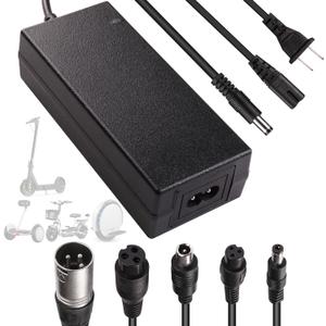 42V 2A Charger with 6 Plugs Universal for 36V Li-ion Battery, Fast Charger Replacement for Razor,Jetson,Voyage,gotrax,ninebot,Bird,Segway and Most 36V 10S Lithium Battery Device