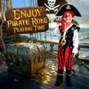 Cocojeci Pirate Costume Kids Boys Halloween Costume,Halloween Costumes for Boy,Toddler Pirate Costumes for Role Play Dress Up