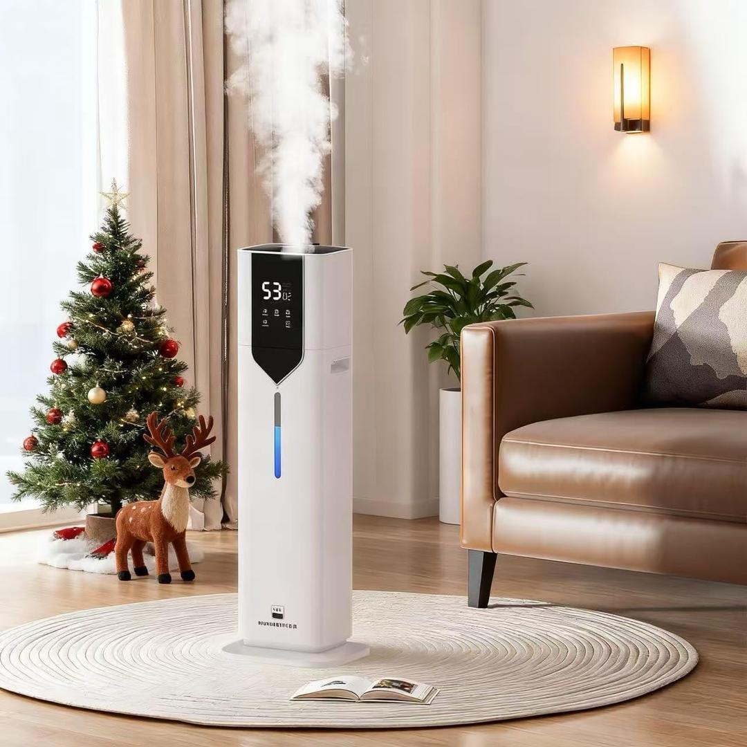 10L/2.6Gal Smart Humidifiers for Bedroom Large Room up to 600ft, 100H Runtime Cool Mist Top Fill, Ultra Quiet 30dB, Auto Control, Perfect for Bedroom, Office, Baby, White