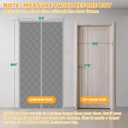 2 x Thermal Door Curtain, Magnetic Insulated Draft Stopper, Windproof Doorway Curtain Cover 32x80 Fits Door Size 30x78, Temporary Insulation Cover for Summer Winter Doorways Gray