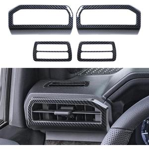 INTGET for 2024 2025 2026 Toyota Tacoma Accessories/ 2025-2026 4Runner for Tacoma/ 4Runner AC Vent Panel Cover ABS Plastic Interior Decoration(Carbon Fiber Style, AC Vent Panel Cover)