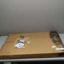 Malier Metal Freestanding Dog Gate, 32'' Height Outdoor Indoor Dog Fences, Extra Wide Foldable Puppy Gate for Stairs (Black, 2 Panels 40''W  32''H)