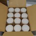 72 Pcs Pillar Candles and Glass, 2.6'' X 4.7'', 5.9'', 7.9'', White