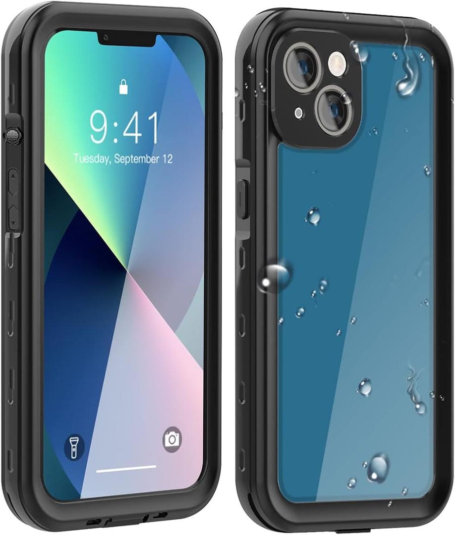 AICase Waterproof Case for iPhone 13 Mini 5.4 Inch Snowproof Dustproof Shockproof IP68 Certified Full Body Protection Fully Waterproof Underwater Protection Protective Case for iPhone 13 Mini
