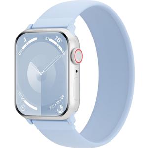 Silicone Solo Loop Bands Compatible with Watch Band 38mm 40mm 41mm 42mm 44mm 45mm 46mm 49mm, Sport Stretchy Strap Soft Replacement Wristband for iWatch Ultra 3 2 1 Series 11 10 9 8 SE 7 6 5 4