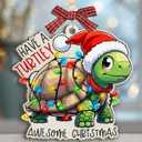 4 x Turtle Christmas Ornaments 2025, Unique Turtley Xmas Gifts for Neighbors, Friends, Family, Turtle Gifts for Women Men, Adorable Christmas Ornaments for Tree Decorations