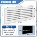 Leinuosen 1 Pcs 26 x 8 Inch Return Air Vent Cover Fit for 24 x 6 Inch Duct Opening Cold Air HVAC Wall Grille PVC for Sidewall and Ceiling Home Bathroom Kitchen Improvement