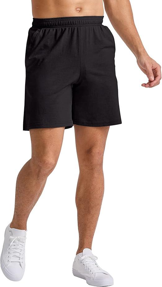 Hanes Men's Originals Tri-Blend, Lightweight Pull-on Jersey Shorts with Pockets (L)