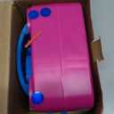 IDAODAN Electric Balloon Pump, Portable Electric Balloon Blower Machine Balloon Air Pump Dual Nozzle Rose Red 110V 600W Balloon Inflator for Party Decorations