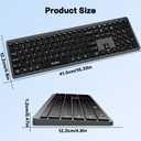JOMAA Dual Mode Wireless Keyboard, 2.4G Bluetooth 3 Devices Switch, Quiet Scissor Switch Keys, Backlit with Multimedia Shortcut Keys, for Windows/Mac/iOS/Android PC Laptop Tablet