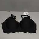 COCOMARTS Jelly Bras for Women No Underwire Scalloped Push Up Wireless Bralettes Seamless Soft Comfort Everyday Tshirt Bra (Black, XL)
