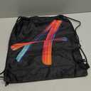 Drawstring Bags Initial Drawstring Backpack Sackpack Black Draw String Cinch Bags for Sports, Gym, Travel, Swimming, Beach, Camping, Rainbow Letter A
(M-19.6"*16.5")