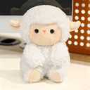 Ditucu Palm-Sized Sheep Stuffed Animals Cute Soft Lamb Plush Doll Small Plushies Toys Gifts for Kids White 6 inch
