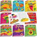 Faccito 24 Pcs Mini Fiesta Coloring Books Bulk Mexican Painting Book Small Color Drawing Booklets DIY Drawing Activity Book Heritage Celebration Coloring Booklets for Mexican Day Kids Party Favor