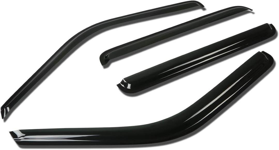 Auto Dynasty 4 Pieces Tape-On Window Visors Deflector Rain Guard Compatible with 1992-2000 Chevy Tahoe GMC Yukon C/K1500-3500 Suburban,Acrylic