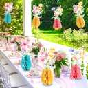 SUNBEAUTY 9PCS Spring Wildflower Party Decorations Wild Flowers Honeycomb Centerpieces for Tables Wildflower Birthday Spring Flower Theme Party Decorations for Garden Baby Shower, Easter, Mothers Day