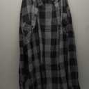 Mens Shirt Regular Fit Long Sleeve,Casual Button Down Plaid Flannel Shirt for Men, Grey, Size 3XL