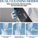 Bidet Attachment for Toilet Seat Non-Electric Bidet Hot and Cold Water Bidet Attachment Toilet Adjustable Water Temperature Posterior/Feminine Wash Dual Retractable Nozzle(AM-US-TT18N)