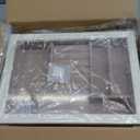 pickpiff Jewelry Box Organizer Case for Women: 3-Layer Jewelry Storage Case with Glass Window, Ivory Leather with Pink Velvet, Holder for Ring Necklace Bracelet Brooch Watch, Great Gift for Her (White)