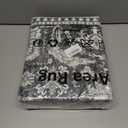 Boho 2x8 ft Runner Rug - Black and White Area Rug, Non-Slip, Washable, Indoor Outdoor Carpet for Hallway, Kitchen, Entryway