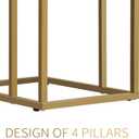 Possile C Shaped End Table Set of 2, Small Side Table for Sofa and Bed, Couch Tables That Slide Under, Snack Side Table for Living Room, Bedroom, White Faux Marble and Gold