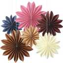 Ireer 6 Pcs Boho Paper Flowers for Bulletin Board Decor