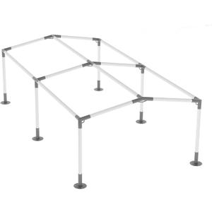 6 Leg Carport KitsLow Peak Canopy Fitting Kit with 1-3/8" ID, Galvanized Steel Carport Connectors, Shed Frame kit DIY Project