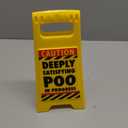 Boxer Gifts Satisfying Poo in Progress Bathroom Warning Sign  Funny Birthday Gifts for Husband or Dad  Prank White Elephant Gift for Men