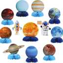 SUNBEAUTY 12 PCS Solar System Theme Honeycomb Centerpieces for Table Topper Outer Space Party Supplies Space Themed Party Decorations Space Birthday Decorations Galaxy Party Decorations