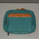 Travel Hanging Toiletry Bag for Women, with Jewelry Organizer Compartment, Medium Waterproof Hanging Makeup Accessories, Cosmetic Essentials, Toiletries Dopp Kit Set with Trolley Belt, Blue