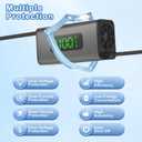 SGS Certified 42V 2A Electric Bike Charger with LED Charging Display (1-100%), Universal with 4 Connections for 36V Li-ion Battery Hoverboard Charger, for Xiaomi Scooter Electric Bike Mobility Scooter