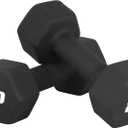 CAP Neoprene Dumbbell Pair, Non-Slip Grip, Black, 20 lb Pair