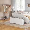 DINZI LVJ Storage Chest, Wooden Toy Box, White 50.0" L