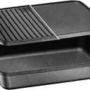 Bruntmor 3-in-1 Pre-Seasoned Cast Iron Pan with Reversible Grill Griddle Lid - 17.8"x11"x3.3" Non-Stick Multi Cooker Deep Roasting Grill Pan - Dutch Oven, Frying or Roasting Pan for Open Fire Camping (Square)