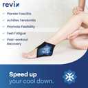 REVIX Ankle Ice Pack Wrap for Plantar Fasciitis with 45-Min Long Lasting Cold, Reusable Foot Ice Pack with Ice Grid Design, Cold Compress Therapy for Achilles Tendonitis, Swelling & Sprained Ankle