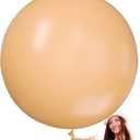 PartyWoo Nude Balloons 4pcs 36 Inch Apricot Fall Neutral Boho Latex Balloons for Jungle Safari Thanksgiving Boy Baby Shower Birthday Anniversary Neutral Themed Party Decorations Brown-Y103