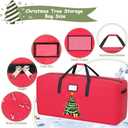 Large Christmas Tree Bag Heavy Duty Christmas Tree Storage Bag 9ft Tree 600D Oxford Material Christmas Tree Ornament Storage Bag Huge Xmas Tree Storage Container for Artificial Tree (Red)