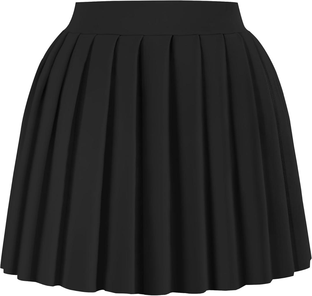 tagunop Women's Mini Pleated Skirts Y2k Skater Skirt Club Skirts for Women Sexy A-Line Uniform Tennis Skirt