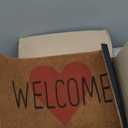 Ceenna Valentine's Day Doormat Outdoor Valentine's Heart Coir Doormat with Non-Slip Backing Red Heart Valentines Day Mat Front Porch Rug Outside Door Mat for Home Entrance Decor, 16 x 24 Inches