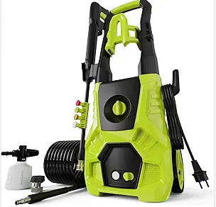 Pressure Washer, 1010PSI Max 2.0GPM Electric Power Washer with Foam Cannon 35FT Power Cord 4 Nozzles, Pressure Washer for Cars, Patios, Fences, Decks and Driveway