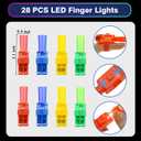 28 Pack Valentines Day Gifts for Kids ,Space LED Finger Lights with Valentine Cards Exchange Gifts School Classroom Prizes Valentines Day Gifts for Kids Boy Girl Valentine Party Favors