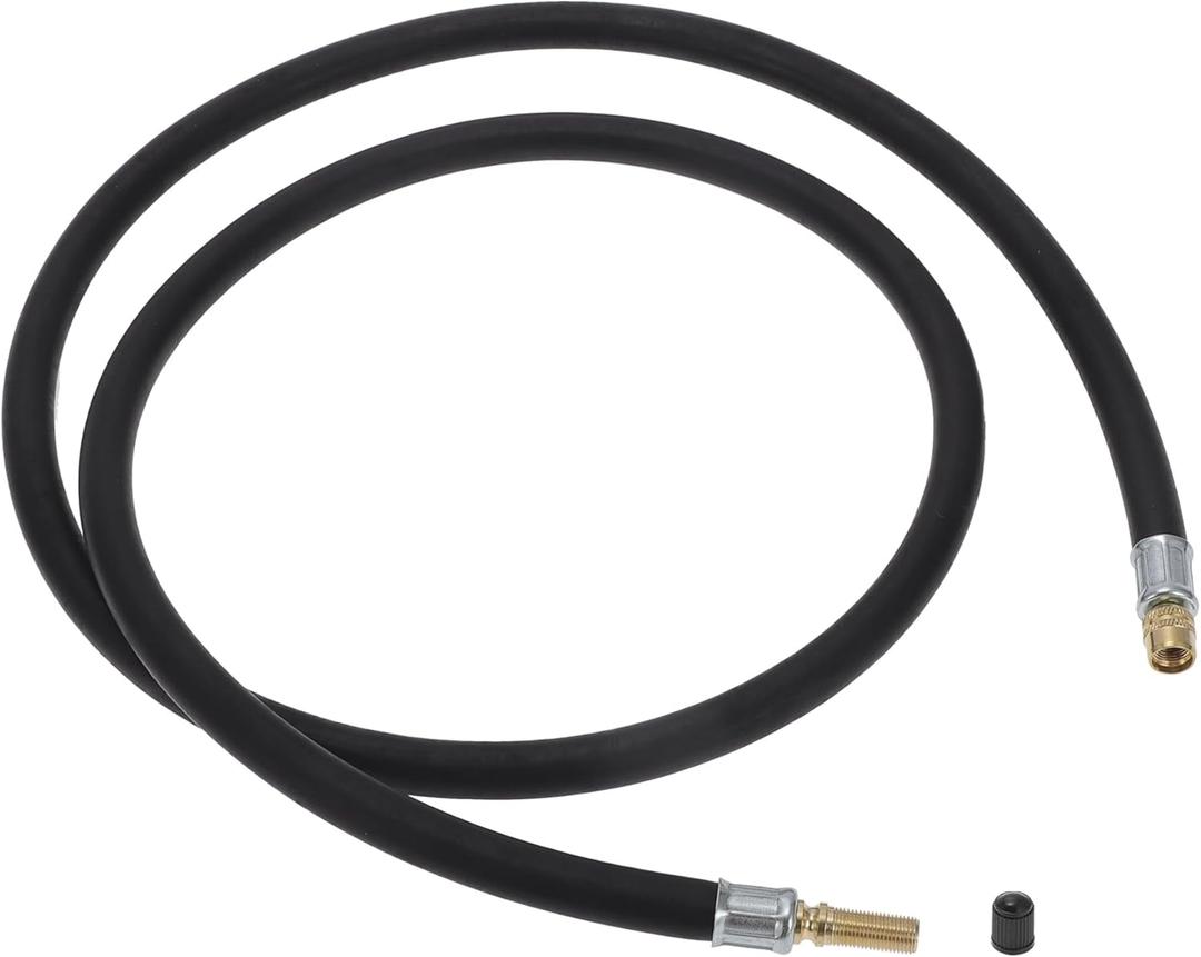 Tire Inflator Extension Tube Air Pump Extend Hose Adapter Tire Valve for Car Motorcycle Bicycle Durable Rubber 51.18inch M8x0.8 7mm ID Black
