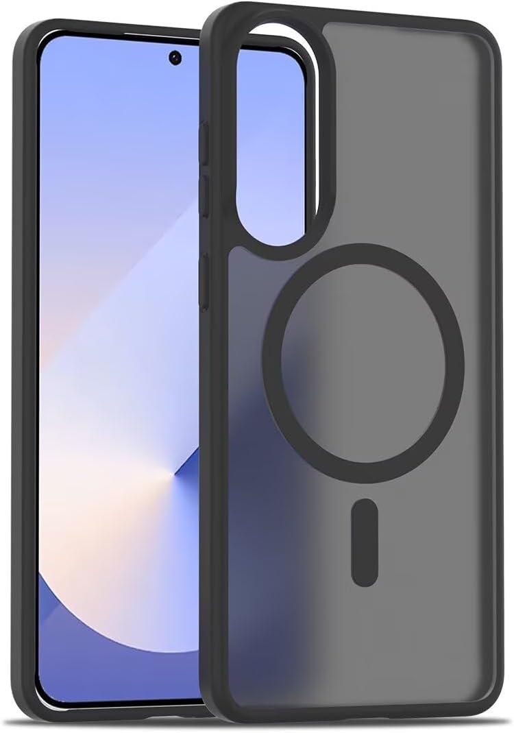 Case for Galaxy S25 Edge,Military Grade Drop Protection Slim Matte Shockproof Anti-Slip with Wireless Charging Phone Case for Samsung Galaxy S25 Edge 5G,6.7 inch 2025 (Black)