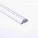 Dalrun Clear Acrylic Shower Threshold 3/8" X 3/8" (WxL) for Frameless Shower Door, Transparent Shower Dam Shower Splash Guard 39" Long,Half Round,Peel and Stick