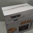 WUNLY 4 Slice Toaster,Touchscreen & Dual Independent Control Panel,5 Basic Functions & Digital Countdown Toasters,6 Shade Settings6 Bread Types,Smart Bread Maker Mute/Screen-Off, Stainless Steel