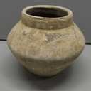 Briful Large Rustic Ceramic Vase with Distressed Finish, 8.2'' Tall Wide-Belly Decorative Flower Vases with Felt Pads, Retro Style Pottery for Home Decor, Table Centerpiece, Yellow Brown